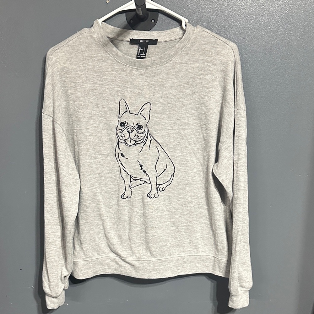 Forever 21 Light Gray Knit Top